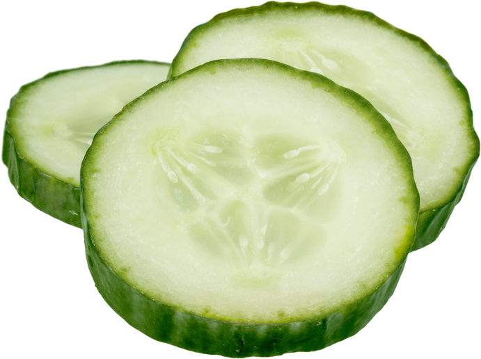 Fresh Sliced Cucumber Isolated